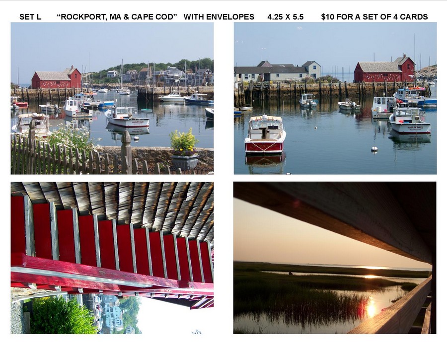 Notecard Set L - "Rockport, MA & Cape Cod"